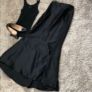 Tadashi - Black, Satin Skirt, with Demi-Train